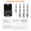 Coucheta 6Pcs Annular Cutter Set, Weldon Shank Mag Drill Bits, 1" Cutting Depth (1/2" to 1-1/16"), Includes Pilot Pins & Portable Case - 2 of 4