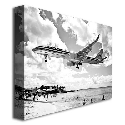Preston 'American Airliner' 24" x 18" Framed Canvas Art Print