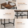 PAGED Modern 3PC Dining Table with 1 Rectangle Bar Table with Middle Shelf, 2 Bar Stools with Back for Dining Room - 2 of 4