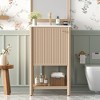 Mlmh & Kngwa 20-inch Farmhouse Bathroom Vanity with Ceramic Sink,Freestanding Storage Bathroom Vanity with Door and Shelf - 2 of 4
