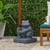 VisioGear Patio Frog Umbrella Stand, Outdoor Umbrella Base for Yard Poolside, Gray, 14"*14"*16" - 2 of 4