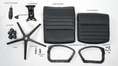 Black Ribbed Back High Back Swivel Task Chair with Fixed Arms