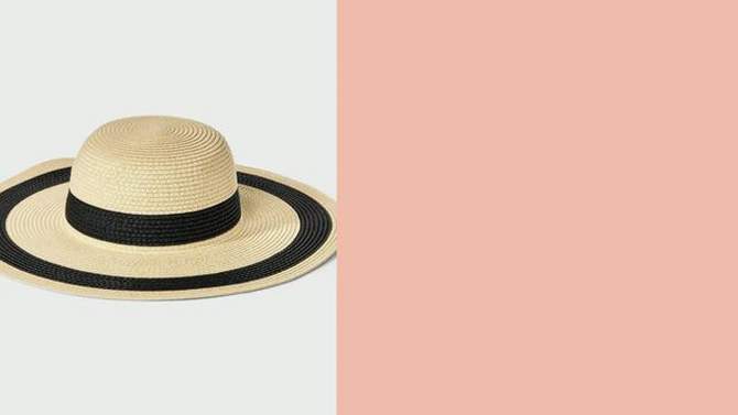Striped Straw Floppy Hat - Shade & Shore™, 2 of 6, play video