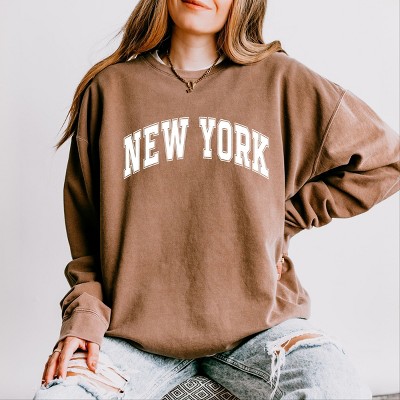 Simply Sage Market Varsity New York Lightweight Garment Dyed Sweatshirt