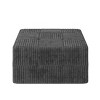 Sapphtopaz Modern Corduroy Ottoman Upholstered Sofa Comfy Square Foot Stool Shoe Bench Desk Foot Rest for Living Room, Bedroom, Entryway - 2 of 4