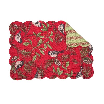 C&F Home Chickadee Red Placemat Set of 6