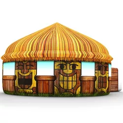 AirFort - Tiki Hut Shaped Children's Indoor Play Tent with Easy Storage
