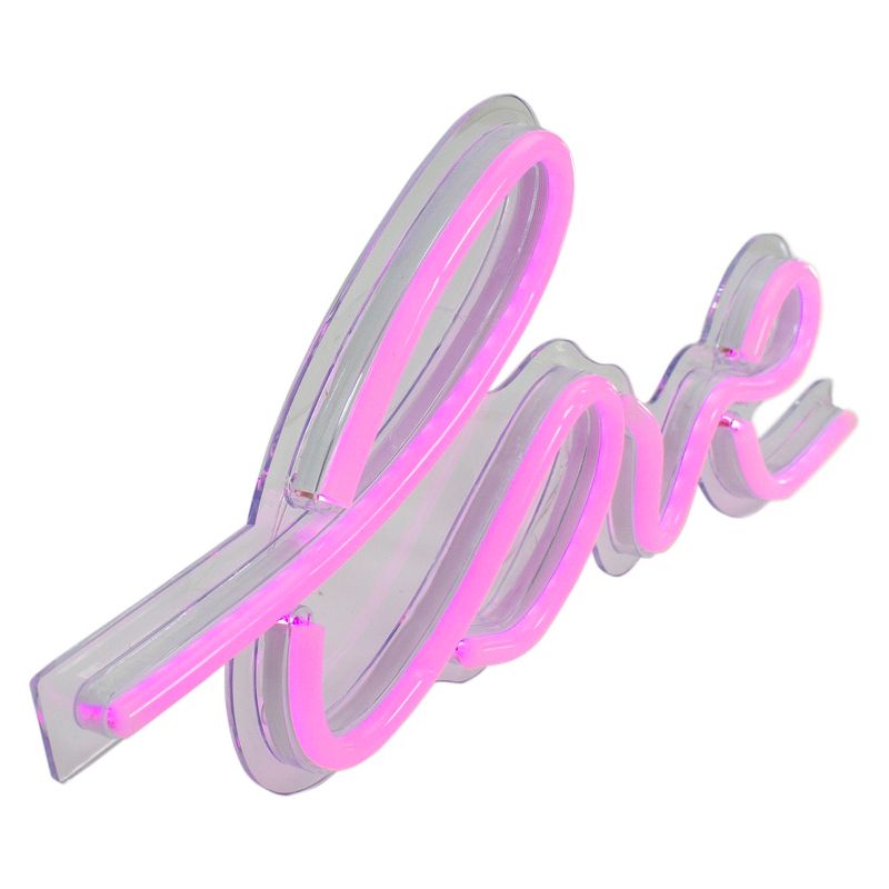 Northlight 18" Pink LED Lighted 'Love' Neon Style Valentine's Day Wall Sign, 3 of 5