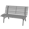 Outsunny 48.5" Garden Bench, Outdoor Patio Bench, Aluminum Lightweight Park Bench with Slatted Seat for Lawn, Park, Deck - 4 of 4
