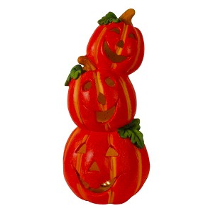 Northlight 18" Orange Jack-O'-Lantern Pumpkin Halloween Decoration - 1 of 4
