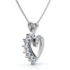 Pompeii3 Diamond Heart Pendant 1/4Ct 10k Gold Lab Created - 2 of 4
