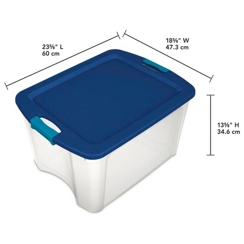 Sterilite 18 Gallon Stackable Latch and Carry Plastic Storage Container with Indexed Lids for Home, Office, Closet, Playroom, & Garage, 4 of 7