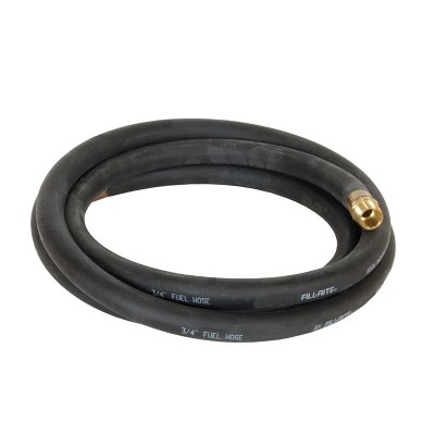 Fill-Rite FRH07512 3/4 Inch by 12 Foot Neoprene Fuel Transfer Hose with Male Ends for Gasoline, Diesel, B20 Biodiesel, E15 Ethanol, and Kerosene