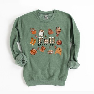 Simply Sage Market Women's Plaid Fall Vibes Collage Gildan Sweatshirt - 1 of 2
