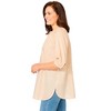 Woman Within Plus Size A-Line Three-Quarter Sleeve Half Placket Blouse - 4 of 4