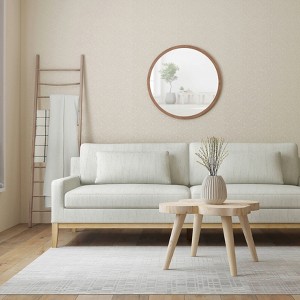 Wood Decorative Vase - Handcrafted Textured Design - Rustic Casual Home Accent for Living Room, Bedroom & Office - 9" White - 1 of 4