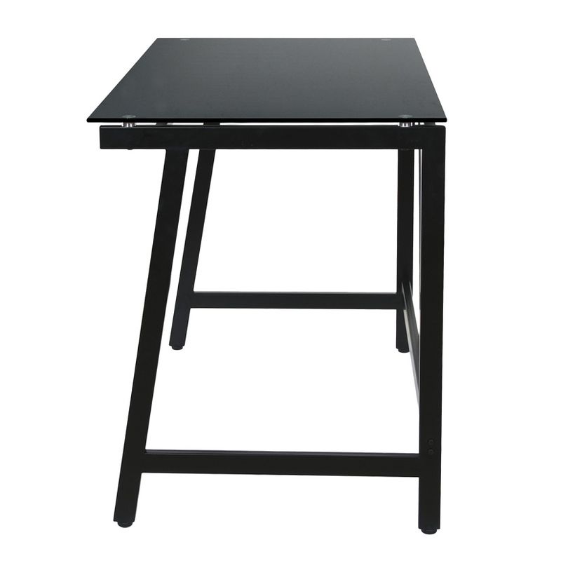 Contemporary Glass Writing Desk, Steel Frame - Onespace, 2 of 11