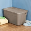 30gal Storage Tote Gray - Room Essentials™: Large Plastic Storage Bin with Lid, Stackable & Portable, 120L Capacity - 2 of 4