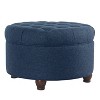 Large Tufted Round Storage Ottoman - HomePop - image 2 of 4