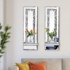 Aoibox Crystal Crush Diamond Mirrored Candle Sconces, Silver Wall Candle Holder Set of 2, Wall Decor for Living Room, Dining Room (Rectangle Stripe) - 3 of 4