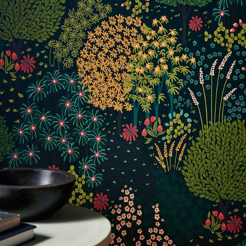 Fable Forest Green Trees Trail Paste the Wall Wallpaper, 2 of 6
