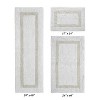 Hotel 3 PC Bath Rug 100% Premium Cotton Tufted Weave Two Tone Reversible Bathroom Rug, Super Soft Absorbent, Machine Washable Bath Mat - 2 of 4