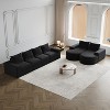 Curved Chenille Sectional Sofa with Chaise, L-Shaped Modular Couch with Deep Cushions and Neck Support Pillows for Living Room and Bedroom - 4 of 4
