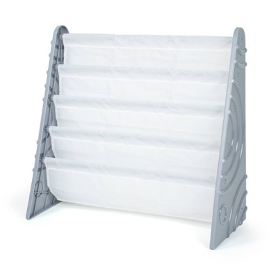 Kids' 4 Tier Bookshelf Organizer Gray/White - Humble Crew