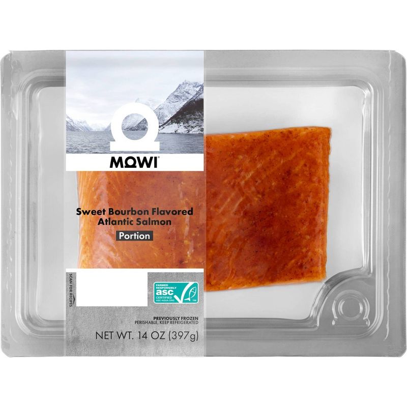 MOWI Fresh Sweet Bourbon Atlantic Salmon Portion - 14oz, 1 of 5