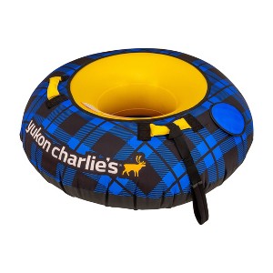 Yukon Charlies Timber Tube Buffalo Plaid 48'' Snow Tube - Blue - 1 of 4