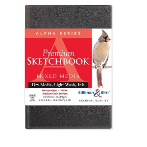 Stillman & Birn Alpha Series - Hardbound Sketchbook - Portrait 4 x 6 - 150gsm White Paper - 1 of 2