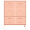 VidaXL Drawer Cabinet Pink 31.5"x13.8"x40" Steel - image 3 of 4