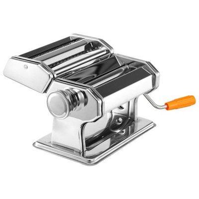 iMountek "Stainless Steel Pasta Maker Roller Machine - Fettuccine Noodle Maker with 6 Adjustable Thickness Settings" Silver
