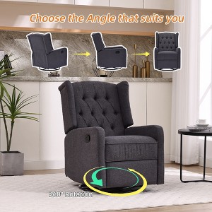 MOONMISS Rocking Recliner Chair,360 Degree Swivel Nursery Rocking Chair,Glider Chair - 1 of 4