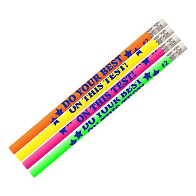 Musgrave Pencil Company Do Your Best On The Test Motivational Pencils, Pack of 12/10 Packs