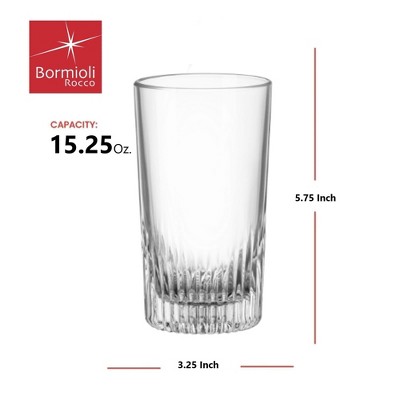 Bormioli Rocco Graphics Glasses, Set of 4 - Tumblers with Reflective Base - Elegant Italian Barware for Aromatic Spirits - Thumbnail 2