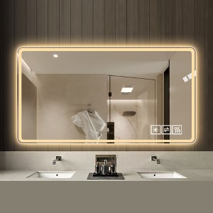 GDFStudio Brin Modern 48'' Anti-Fog Lighted Bathroom Mirrors with 3 Colors and 5 Level Dimmable - 1 of 4
