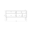 Windsor TV Stand for TVs up to 50" White/Natural - Manhattan Comfort: Media Console with Open Shelves & Cabinet Storage - 3 of 4