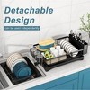 MaseiKar Dish Racks for Kitchen Counter, Stainless Steel Kitchen Dish Drying Rack with Drainboard, Detachable Dish Drainers with Utensil Holders - 3 of 4