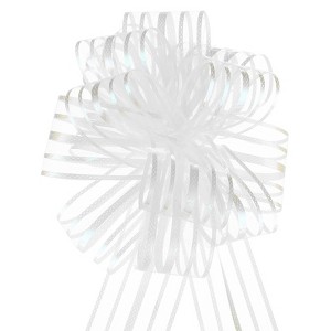 Unique Bargains Christmas Wedding Car Basket Gift Wrapping Big Organza Pull Bow 10 Pcs - 1 of 4