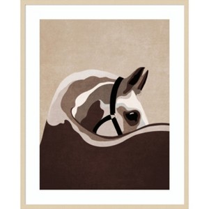 Amanti Art Horse 02 by Emel Tunaboylu Wood Framed Wall Art Print - 1 of 4
