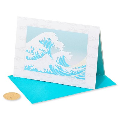 Hokusai Wave Paper Sculpture Card - PAPYRUS