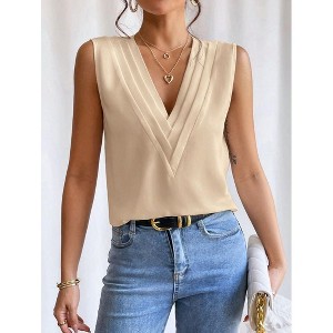 Womens Tank Tops, V Neck Tank Tops for Women Casual Summer, Loose Flowy Tank Tops for Women - 1 of 4