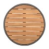 NicBex Acacia Wood Outdoor Round Coffee Table with Woven Rope Accent,Patio Table Balcony Furniture for Garden,Yard,Weather Durability - 3 of 4