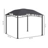 10' x 10' Soft Top Patio Gazebo Outdoor Canopy with Geometric Roof, All-weather Steel Frame - 3 of 4