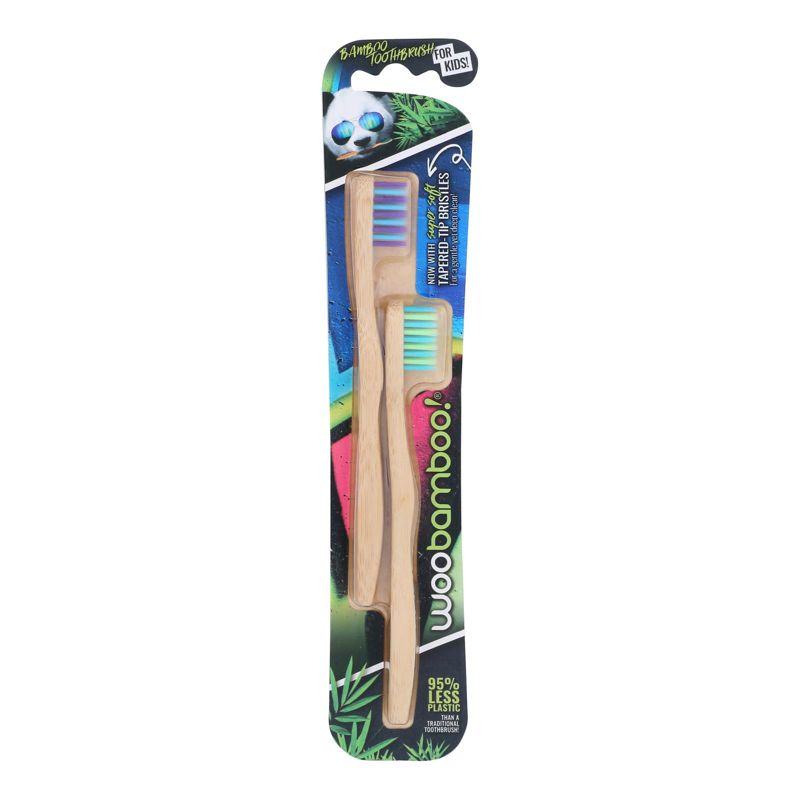 Woobamboo Kids Super Soft Bristles Bamboo Toothbrush - Case of 6/2 ct, 2 of 7