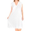 HAPPY BAY Women's Vacation Beachwear Long Bathing Suit Summer Short Front Tie Swimsuit Cover Ups for Women Medium-Large White Solid - 4 of 4