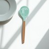 Unique Bargains Spoon Hand Wash Only Skimmer with Oil Strainer Silicone Wooden Handle 12.6" 1 Pc - 2 of 4