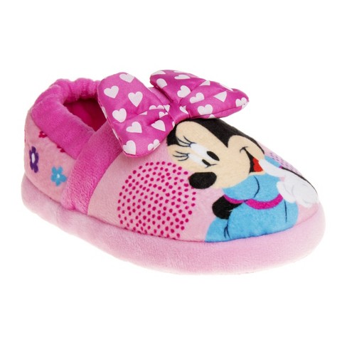 Disney Minnie Mouse Plush Slippers Toddler Girls Size 11/12 