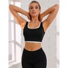 Allegra K Women's Built-in Bra Padded Workout Fixed Integrated Cup Camisoles - 4 of 4